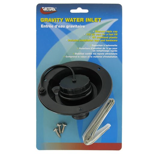 Buy Valterra A01-2003BKVP Gravity Water Inlet Black Card - Freshwater