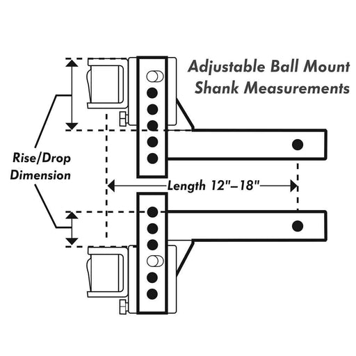 Buy Camco 48121 Ea-Z-Lift 14" x 2.5" x 5.5" 14" Adjustable Ball Mount