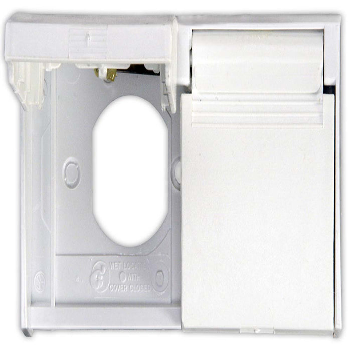 Buy JR Products 47505 Duplex Weatherproof Outlet Cover Polar White -