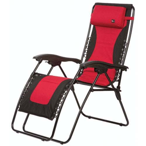 Buy Faulkner 48967 Recliner Padded Red/Black - Camping and Lifestyle