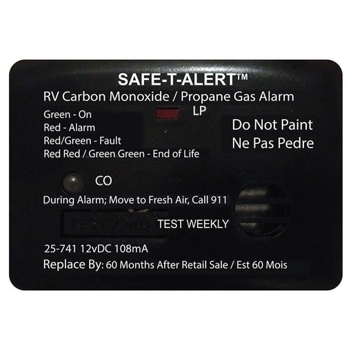 Buy Safe-T-Alert 25-741-BL Surface Mount LP Gas/Co Alarm Black - Safety