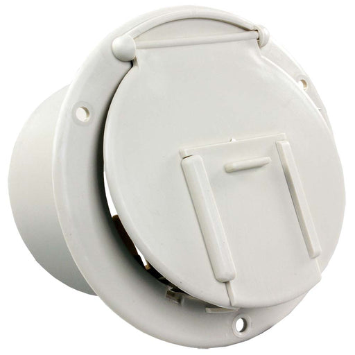 Buy JR Products 3701A Round Electric Cable Hatch w/Back Colonial White -
