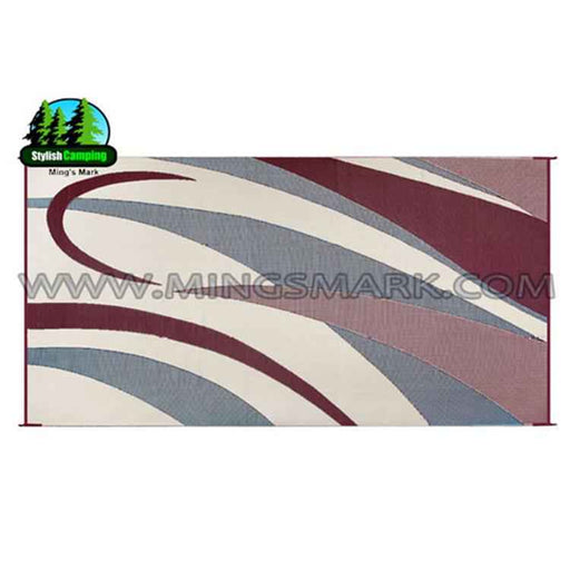 Buy Ming's Mark GB5 Graphic Patio Mat 8X16 Burgundy/Black - Camping and