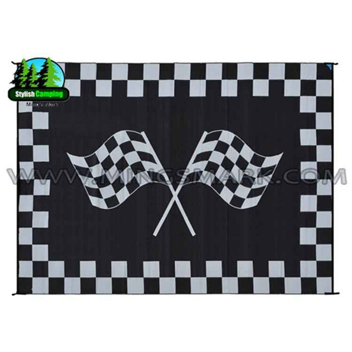 Buy Ming's Mark RF9121 Checkered Patio Mat 9X12 Black/White - Camping and