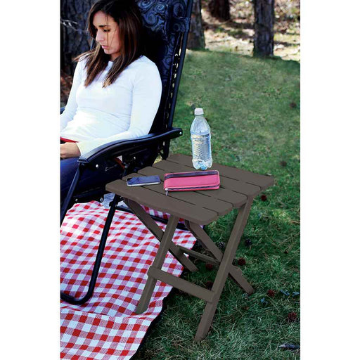 Buy Camco 51886 Mocha Large Adirondack Portable Outdoor Folding Side Table