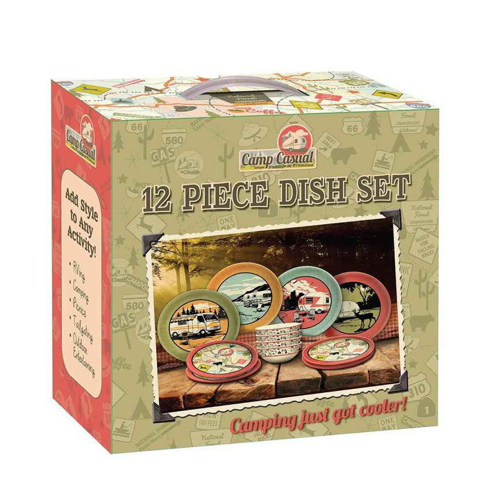 Buy Camp Casual CC-001 Melamine Dish Set 12/Pc - Kitchen Online|RV Part