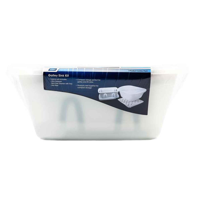 Buy Camco 43517 White Sink Kit with Dish Drainer, Dish Pan and Sink Mat -