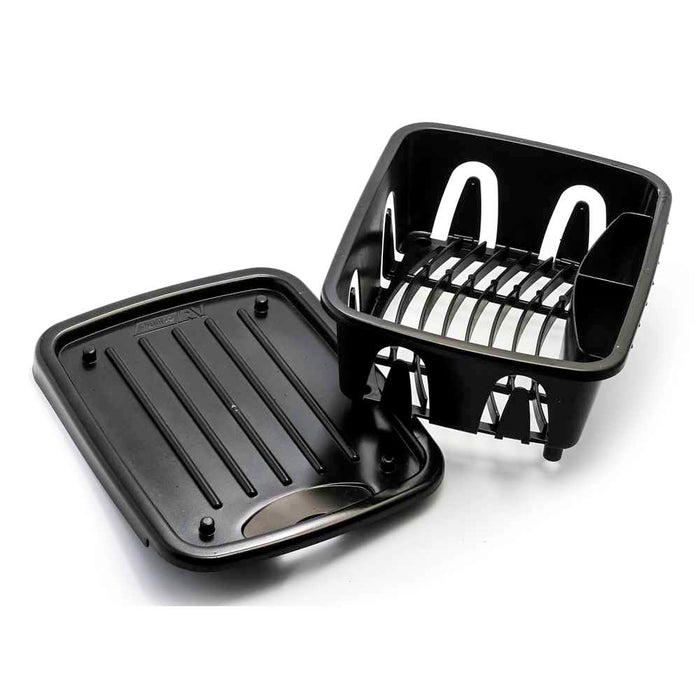 Buy Camco 43512 Durable Mini Dish Drainer Rack and Tray Black - Kitchen