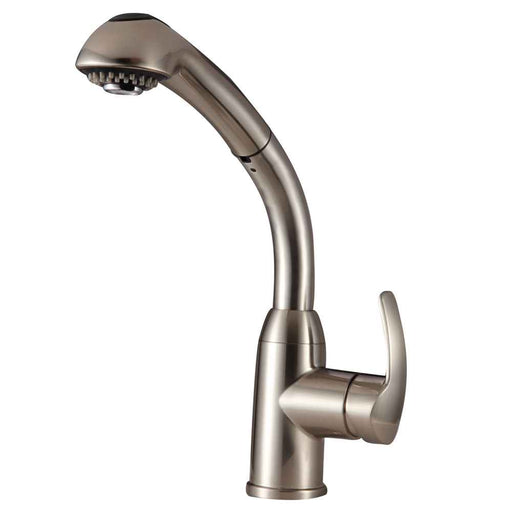 Buy Dura Faucet DFNMK861SN Hi-Rise Pull-Out RV Kitchen - Faucets Online|RV