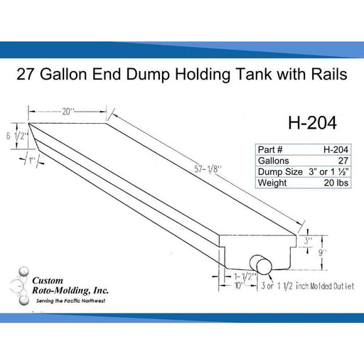 Buy Custom Roto Molding H204 32 Gal Holding Tank - Sanitation Online|RV