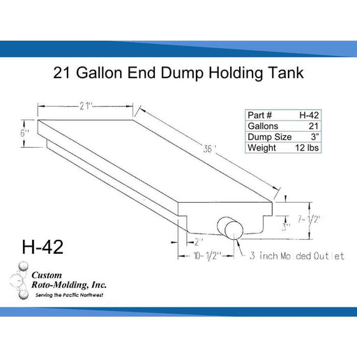 Buy Custom Roto Molding H42 21 Gal Holding Tank - Sanitation Online|RV