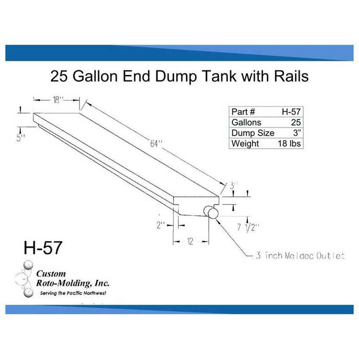 Buy Custom Roto Molding H57 32 Gal Holding Tank - Sanitation Online|RV