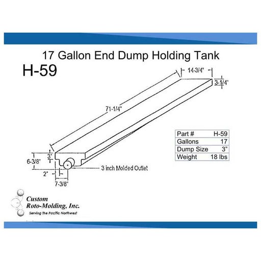 Buy Custom Roto Molding H59 15 Gal Holding Tank - Sanitation Online|RV