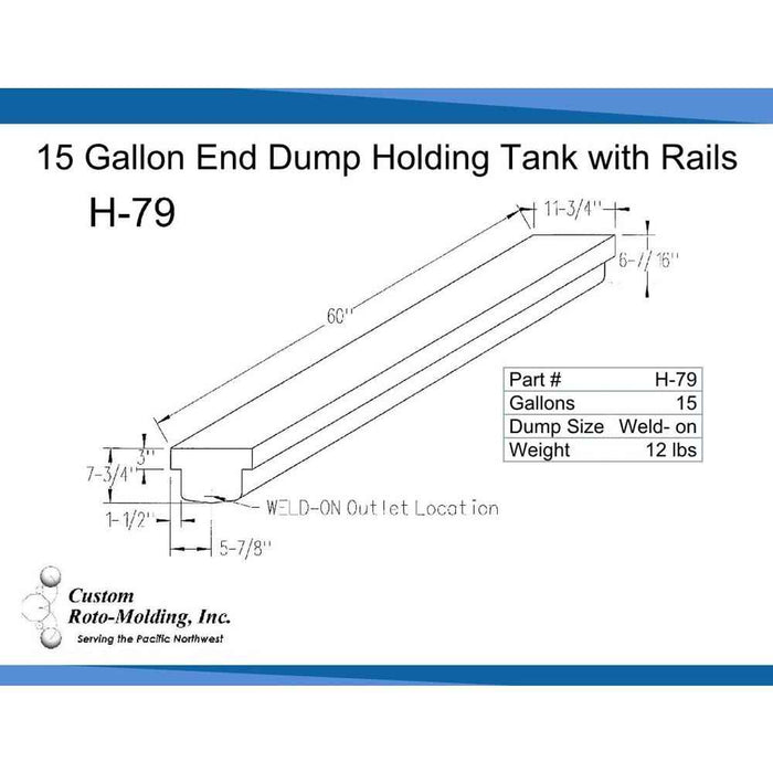 Buy Custom Roto Molding H79 12 Gal Holding Tank - Sanitation Online|RV