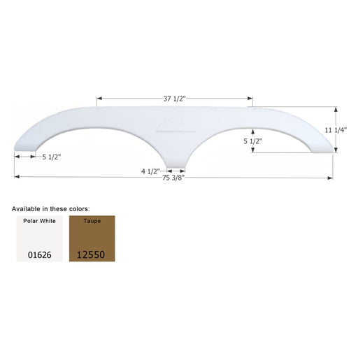 Buy Icon 01626 Keystone Tandem FS772 - Polar White - Fenders Online|RV