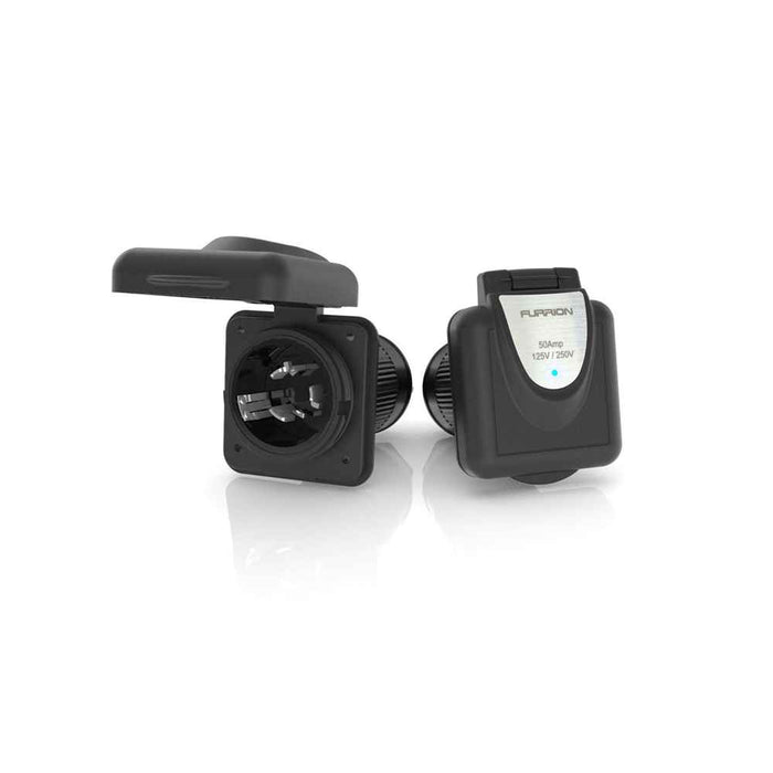 Buy Furrion F52INSBSAM 50A Inlet Square Black - Power Cords Online|RV Part