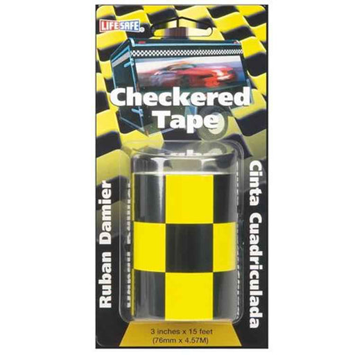 Buy Top Tape RE7017 Checkered Tape Black/Yellow - RV Steps and Ladders