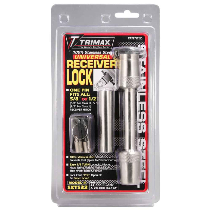 Buy Trimax SXTS32 Receiver Lock Universal Stainless Steel - Hitch Locks