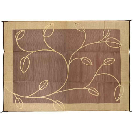 Buy Camco 42875 Large Reversible Outdoor Patio Mat 6' x 9', Brown-Tan Leaf