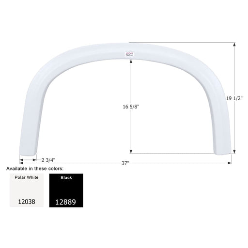 Buy Icon 12038 Four Winds Single Axle FS2038 - Polar White - Fenders