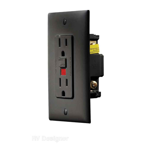 Buy RV Designer S807 Black Dual GFCI Outlet - Switches and Receptacles