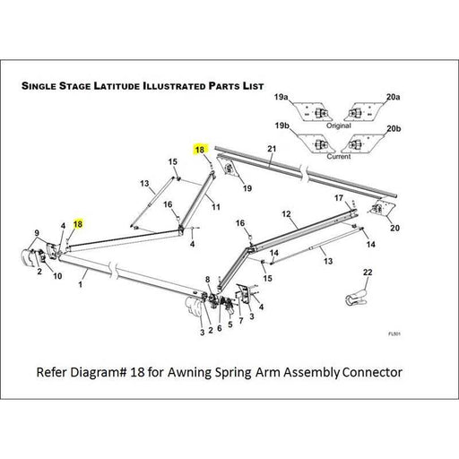 Buy Carefree R001791 Arm Attach Kit Latitude - Patio Awning Parts