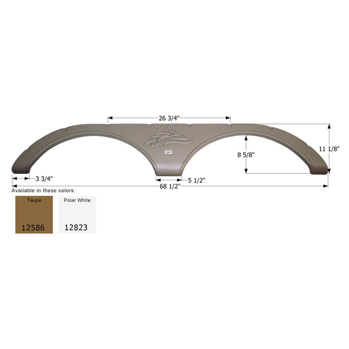 Buy Icon 12586 Heartland Tandem FS2586 - Taupe - Fenders Online|RV Part
