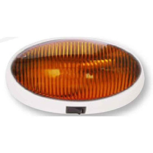 Buy Optronics RVPL7AP Porch Light Oval w/Switch Amber - Lighting Online|RV