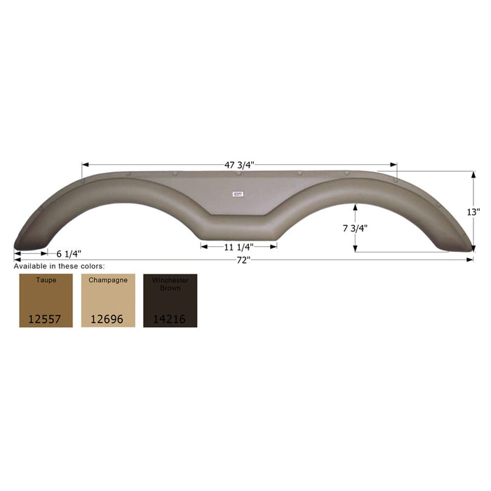 Buy Icon 12557 Sunnybrook Tandem FS2557 - Taupe - Fenders Online|RV Part