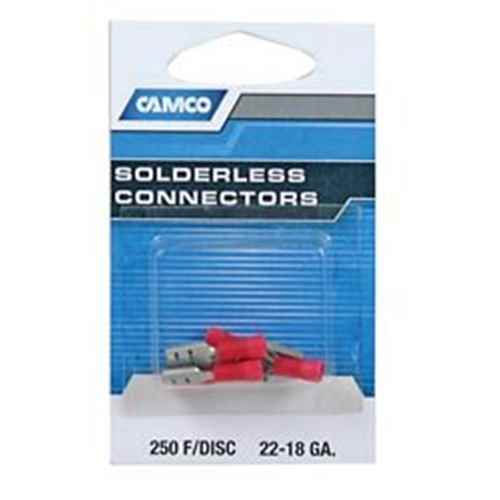 Buy Camco 63561 Electric Red 1/4" Male and Female 22-18 Gauge Tab - Towing