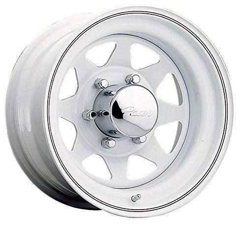 Buy Carlisle 1521138564 White 8 Spoke Wheel 15X6.00 5/4.5 - Wheels and