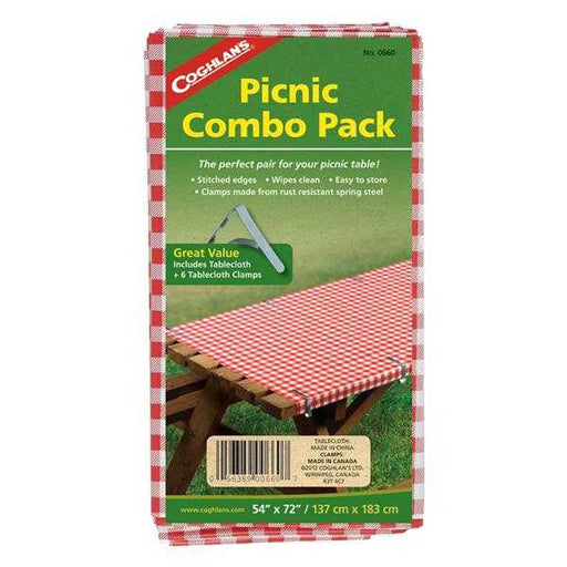 Buy Coghlans 0660 Picnic Combo Pack 54"x72" Tablecloth +6 Spring Steel