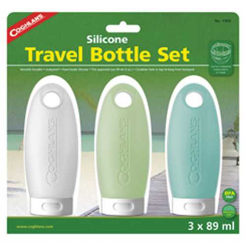 Buy Coghlans 8236 Silicone Travel Bottles (3 Pack), Clear, Green, Blue