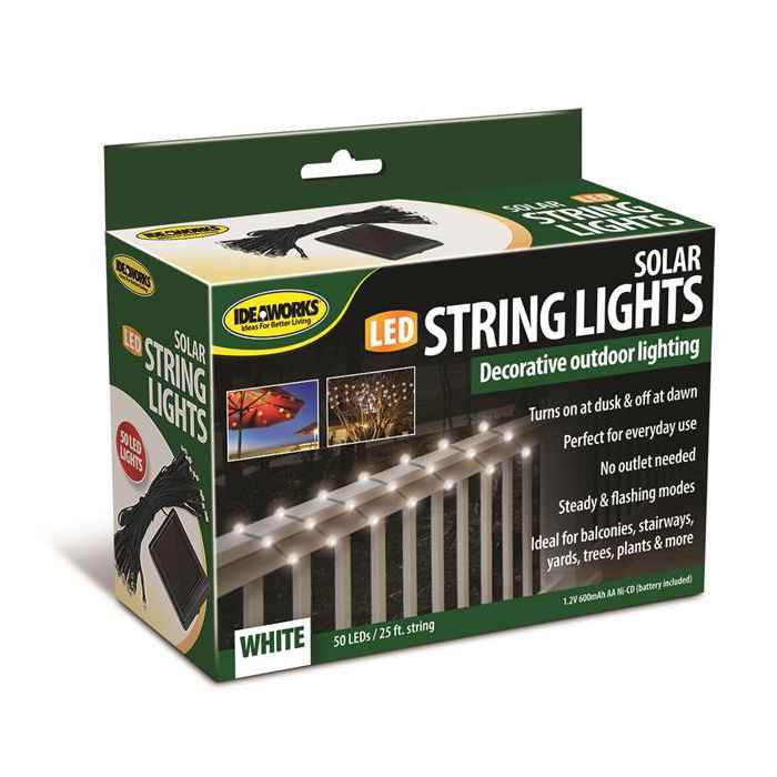 Buy Jobar JB7839WHI Solar String Light of 50 Decorative White Lights -