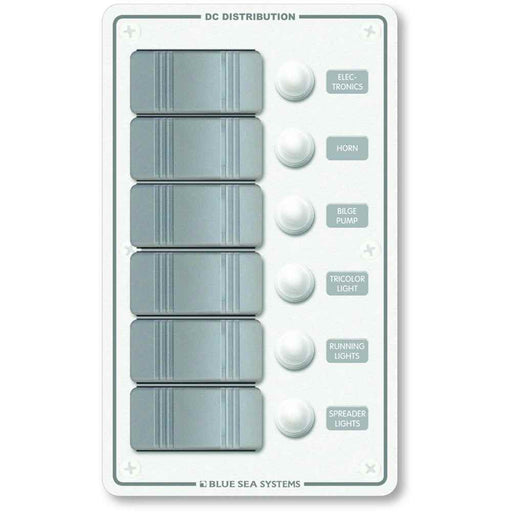 Buy Blue Sea Systems 8273 8273 Water Resistant Panel - 6 Position - White