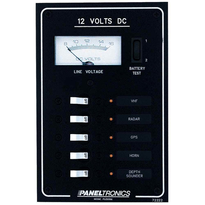 Buy Paneltronics 9972222B Standard DC 5 Position Breaker Panel & Meter