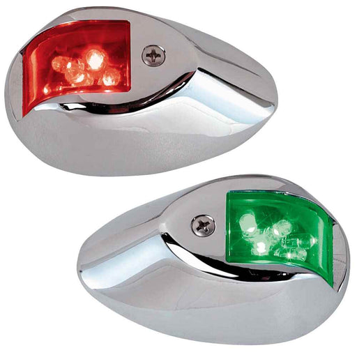 Buy Perko 0602DP1CHR LED Sidelights - Red/Green - 12V - Chrome Plated