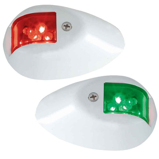 Buy Perko 0602DP1WHT LED Side Lights - Red/Green - 12V - White Epoxy