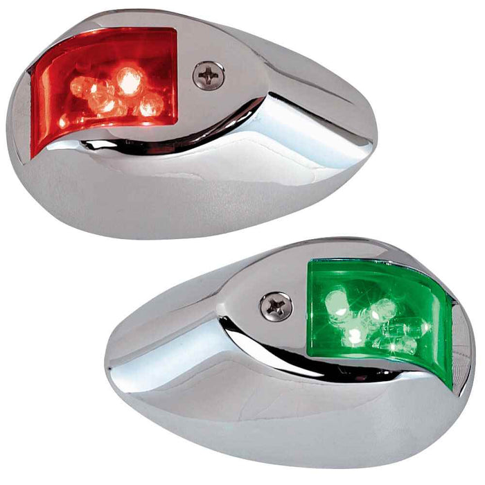 Buy Perko 0602DP2CHR LED Side Lights - Red/Green - 24V - Chrome Plated