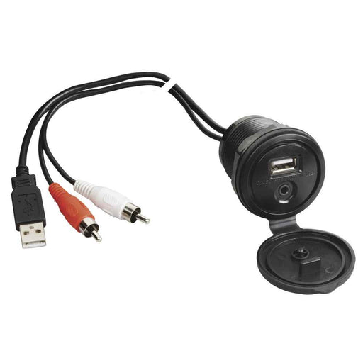 Buy Jensen JENAUX USB & Auxiliary Audio Input Jack - 10' - Marine Audio