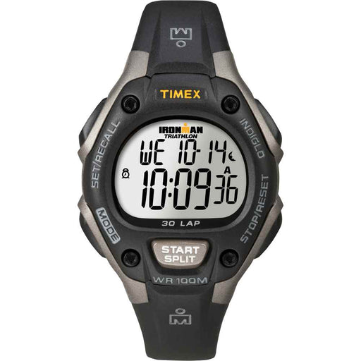 Buy Timex T5E961 Ironman Triathlon 30 Lap Mid Size - Black/Silver -