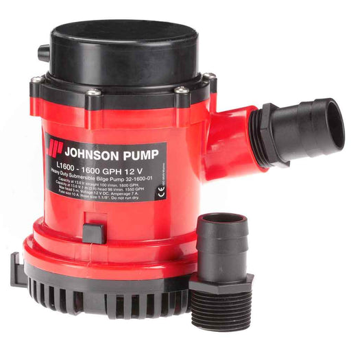 Buy Johnson Pump 16004-00 1600 GPH Bilge Pump 1-1/8" Hose 12V - Marine