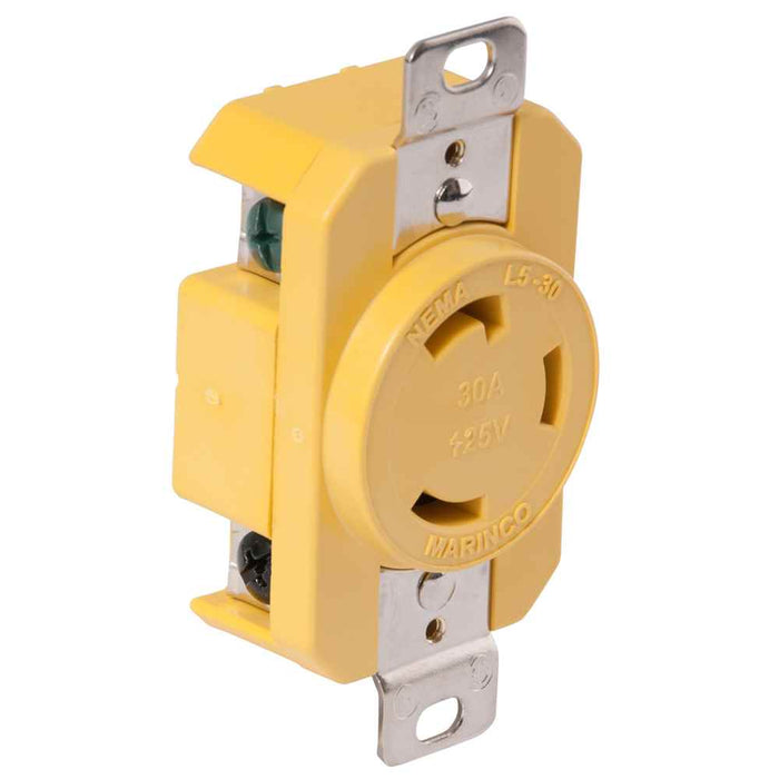 Buy Marinco 305CRR 305CRR 30A Receptacle - Yellow - 125V - Marine