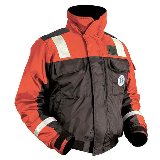 Buy Mustang Survival MJ6214T1-S-OR/BK Classic Bomber Jacket w/SOLAS Tape -