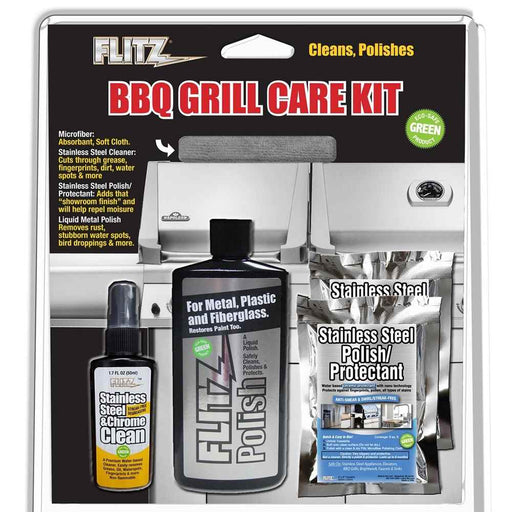 Buy Flitz BBQ 41504 BBQ Grill Care Kit w/Liquid Metal Polish, Stainless