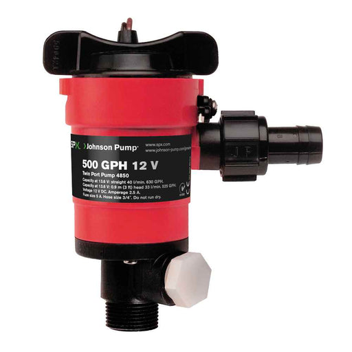 Buy Johnson Pump 48503 Twin Port 500GPH Livewell Aerating Pump - 12V -