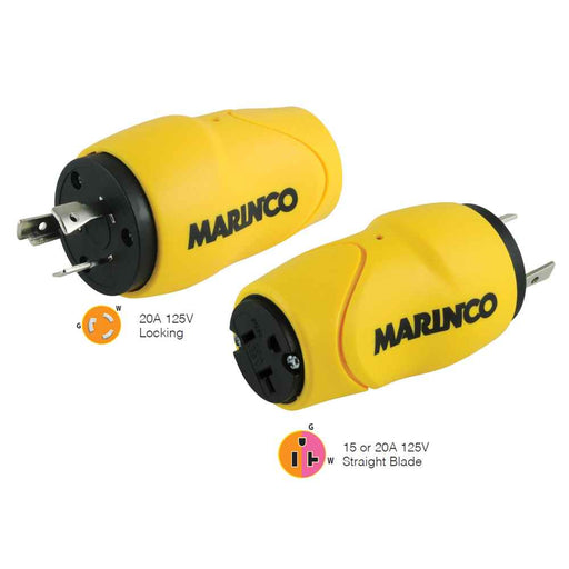 Buy Marinco S20-15 Straight Adapter 20Amp Locking Male Plug to 15Amp