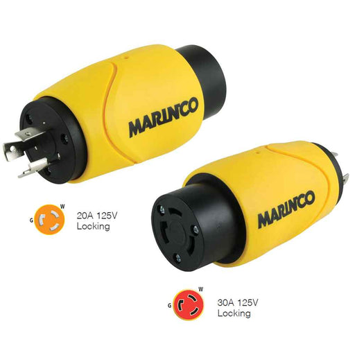 Buy Marinco S20-30 Straight Adapter 20Amp Locking Male to 30Amp Locking