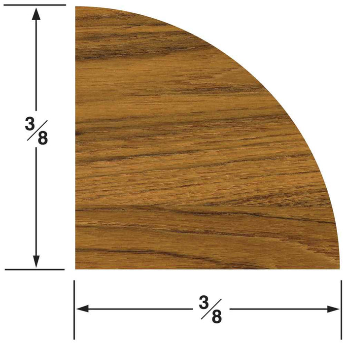 Buy Whitecap 60851 Teak Quarter Round Molding Small - 5' - Marine Hardware