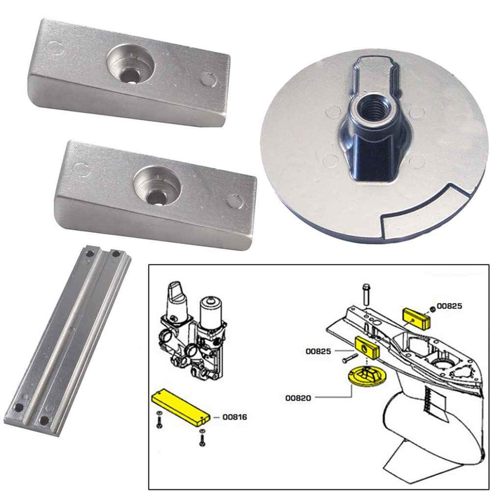 Buy Tecnoseal 20814 Anode Kit w/Hardware - Mercury Verado 4 - Zinc - Boat